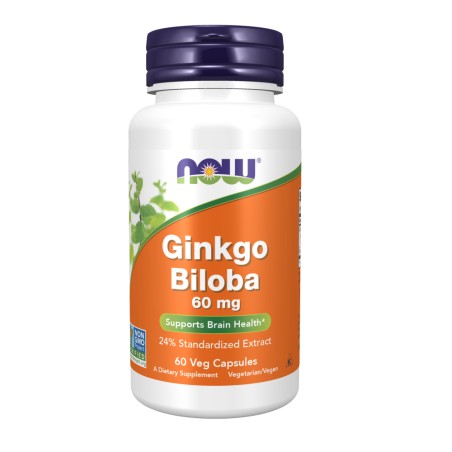 Ginkgo Biloba en Cápsulas 60 mg x 60 u - Now Foods