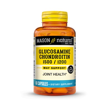 Glucosamina Condroitina en Cápsulas 1500 mg & 1200 mg x 60 u - Mason Natural