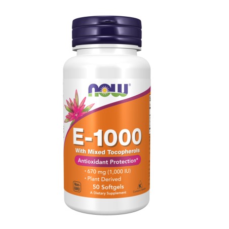 Vitamina E-1000 en Cápsulas 670 mg x 50 u - Now Foods