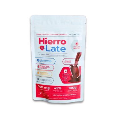 Hierro Late, Cacao en Polvo con Hierro Hemínico - Andina Foods